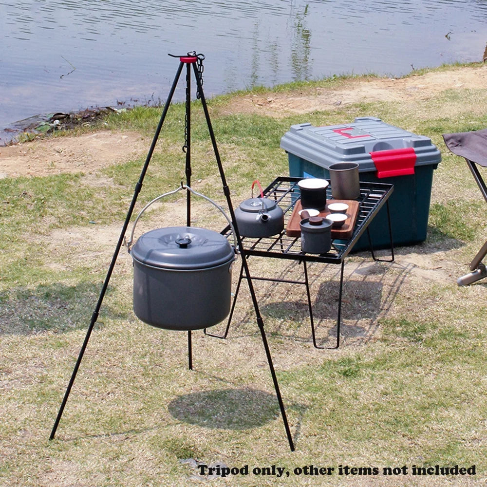 sundick Camping Bonfire Tripod Portable Triangle Sizeupport Camping Bonfire Frame