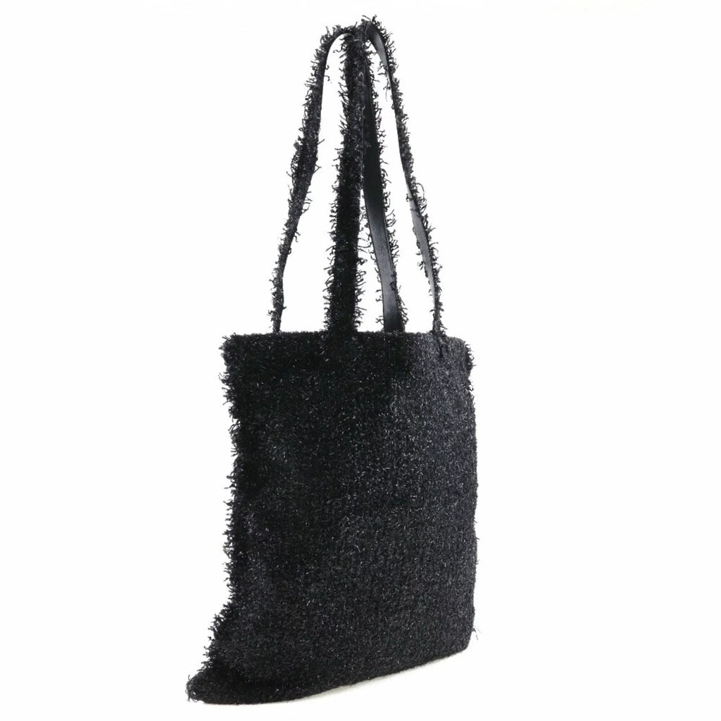 Pre-Owned CHANEL Chanel Robot Tote Bag Cocomark A94646 Tweed Black/Sizeilver Hardware Unisex (Good)