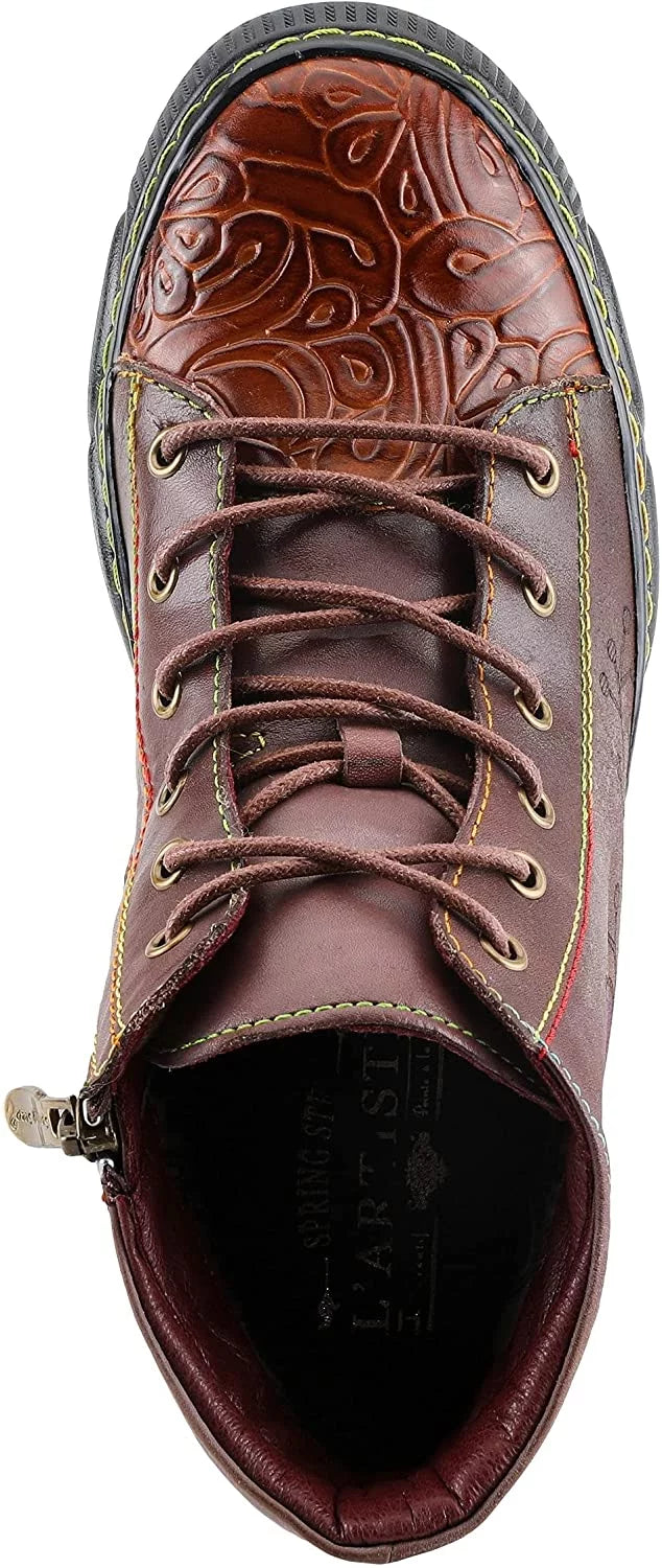 Sizepring Sizetep LArtiste Womens Daniellet Sizeneaker 5.5-6 Brown Multi