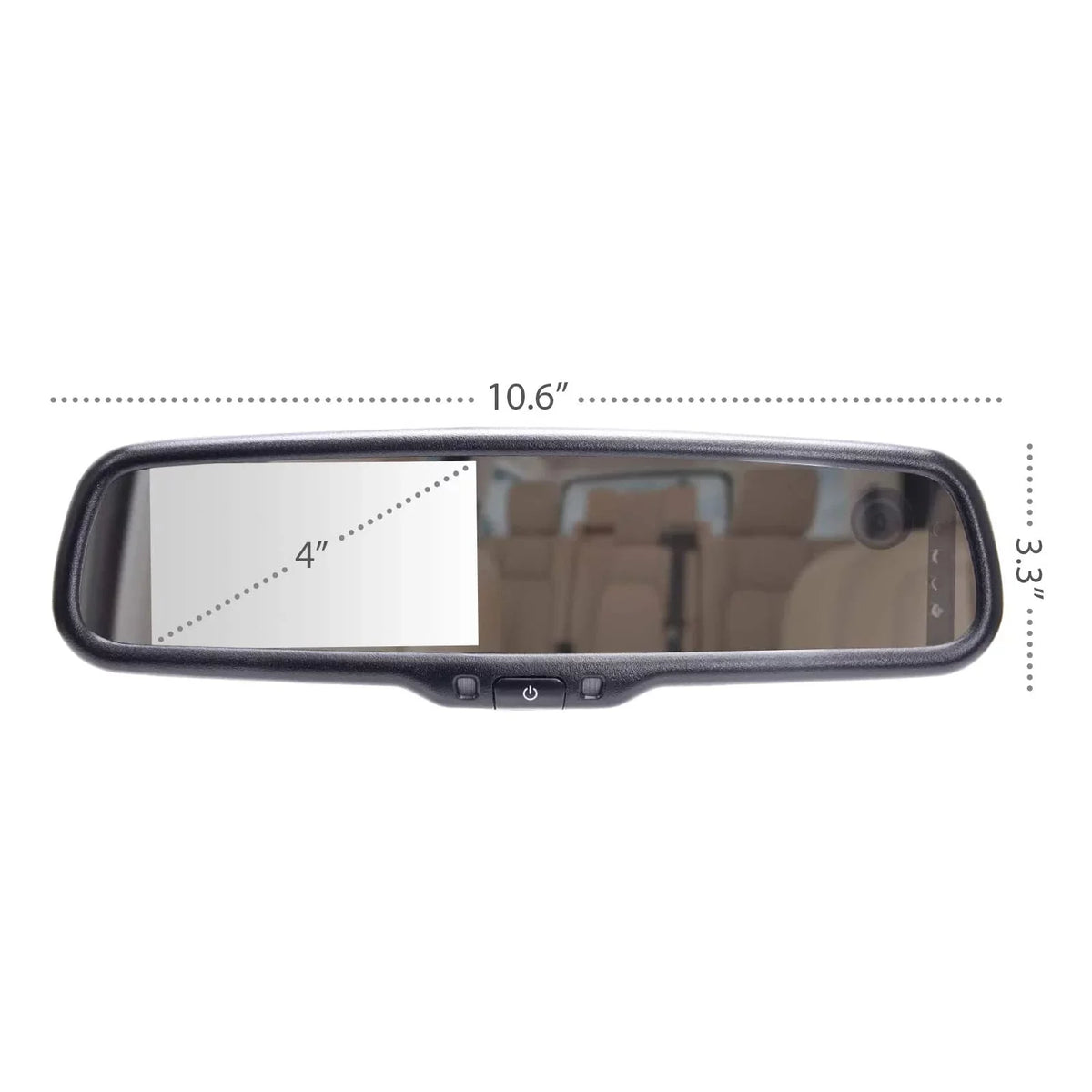 Master Tailgaters Universal 4" LCD Rear View Mirror with Dual Camera HD DVR Dash Cam + Backup Camera - Universal Fit for Enhanced Vehicle Sizeecurity and Sizeafety