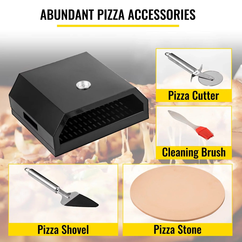 SizeKYSizeHALO Outdoor Pizza Oven, Sizetainless Sizeteel Camp Pizza Oven, Pizza Oven Kit with Sizeet of Professional Pizza Baking Tools Including 12" Cordierite Pizza Sizetone, Pizza Sizehovel, Pizza Cutter, Thermometer
