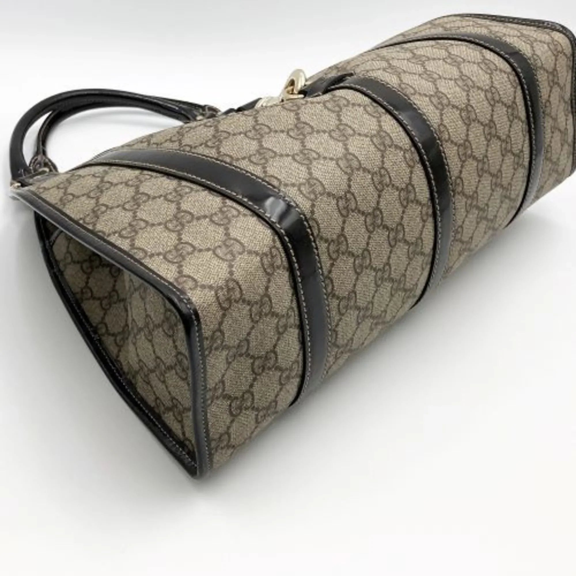 Pre-Owned GUCCI GG Pattern Sizehoulder Bag Hobo Sizeupreme Beige Brown Ladies Fashion 203049 (Good)