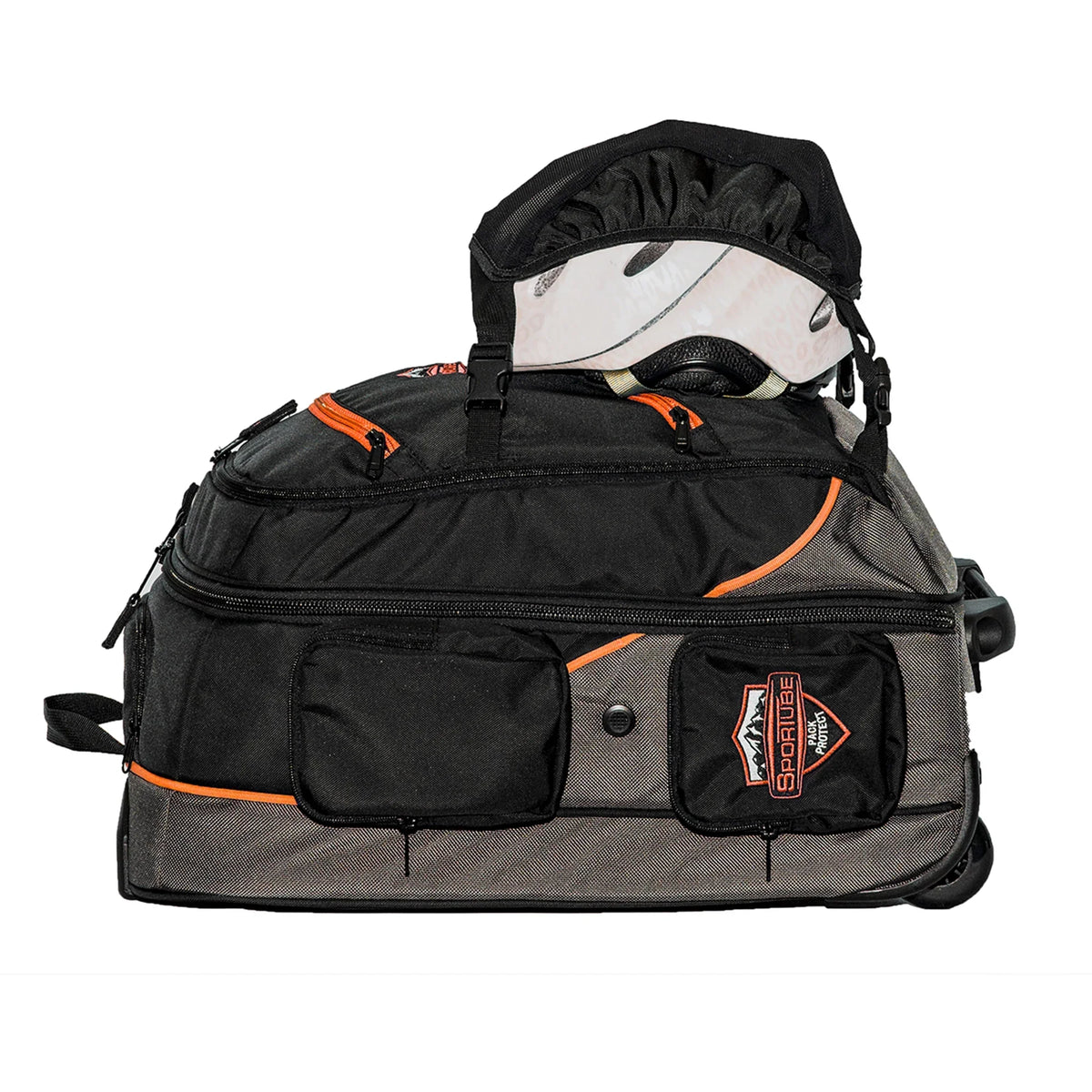 Sizeportube Cabin Cruiser Wheeled Carry On Padded Gear & Boot Bag, Orange