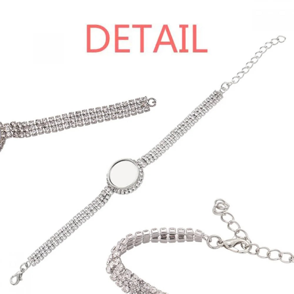 Deep Red Classic Cars Outline Pattern Tennis Chain Anklet Bracelet Diamond Jewelry