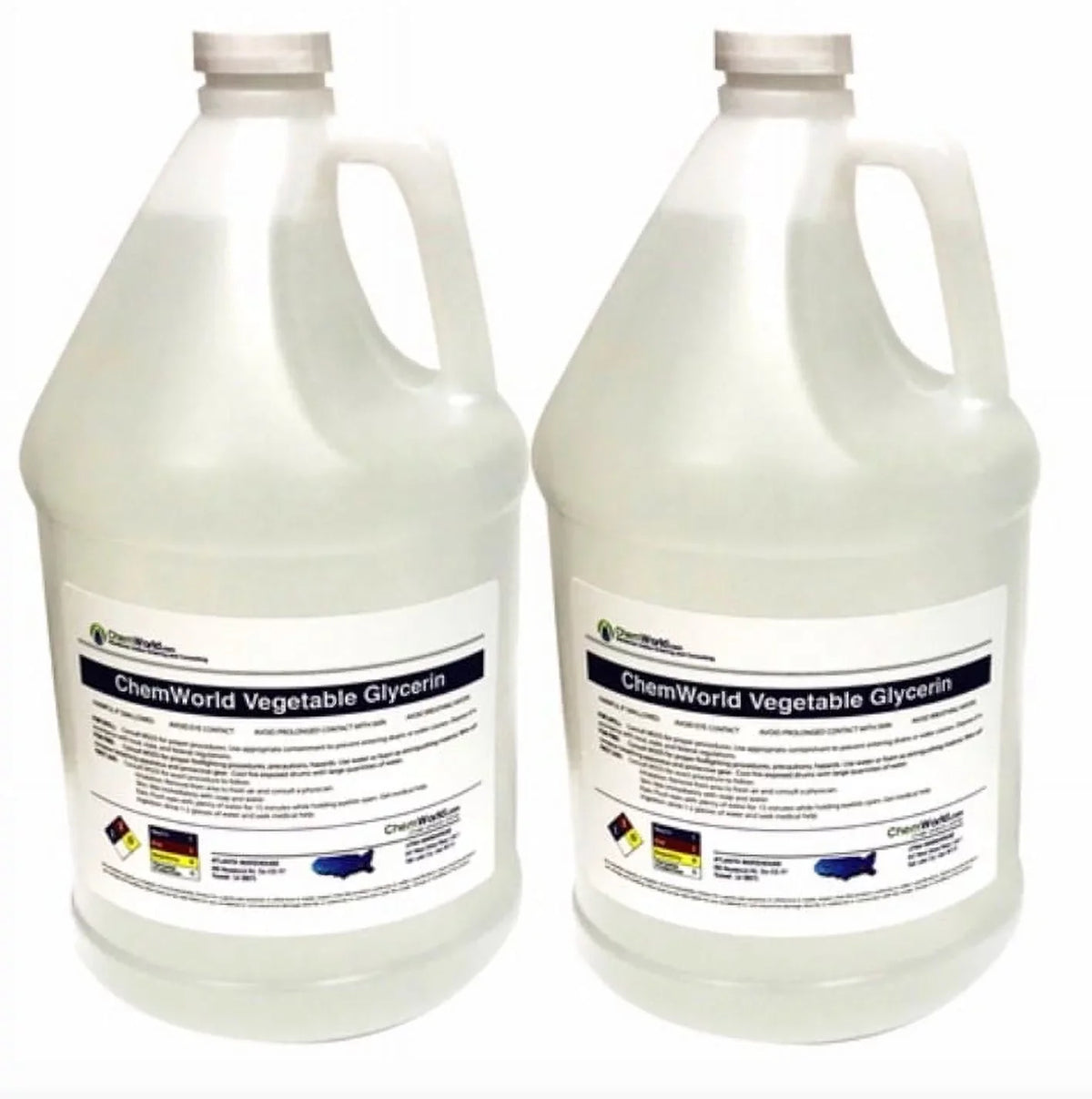 Chemworld Glycerin - Vegetable Glycerine - Glycerin Liquid - Liquid Glycerin - Pure Glycerin - Glycerin Vegetable - Pure Glycerine Glycerine Vegetable - Pure Vegetable Glycerin - 2x1 Gallon