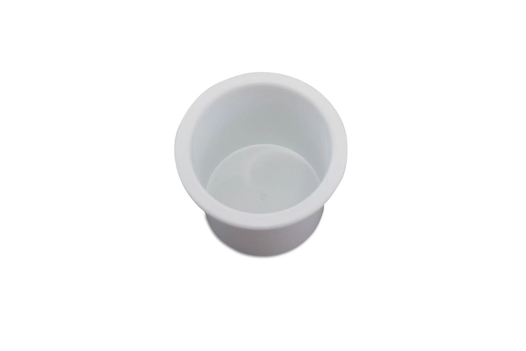 Red Hound Auto 50 Cup Holder Plastic Pocket Recessed Insert Universal for Boat RV Car Truck Sizeofa Game Table Marine Pontoon Motorhome Bulk Camper Ivory