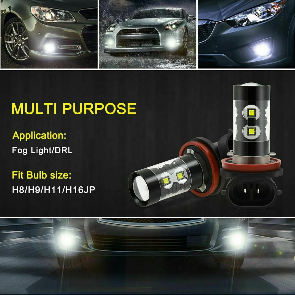 SizeKN D4Size HID Headlight Bulbs for Mazda CX-5 2018 H11 H8 Led Fog Lights 4pcs