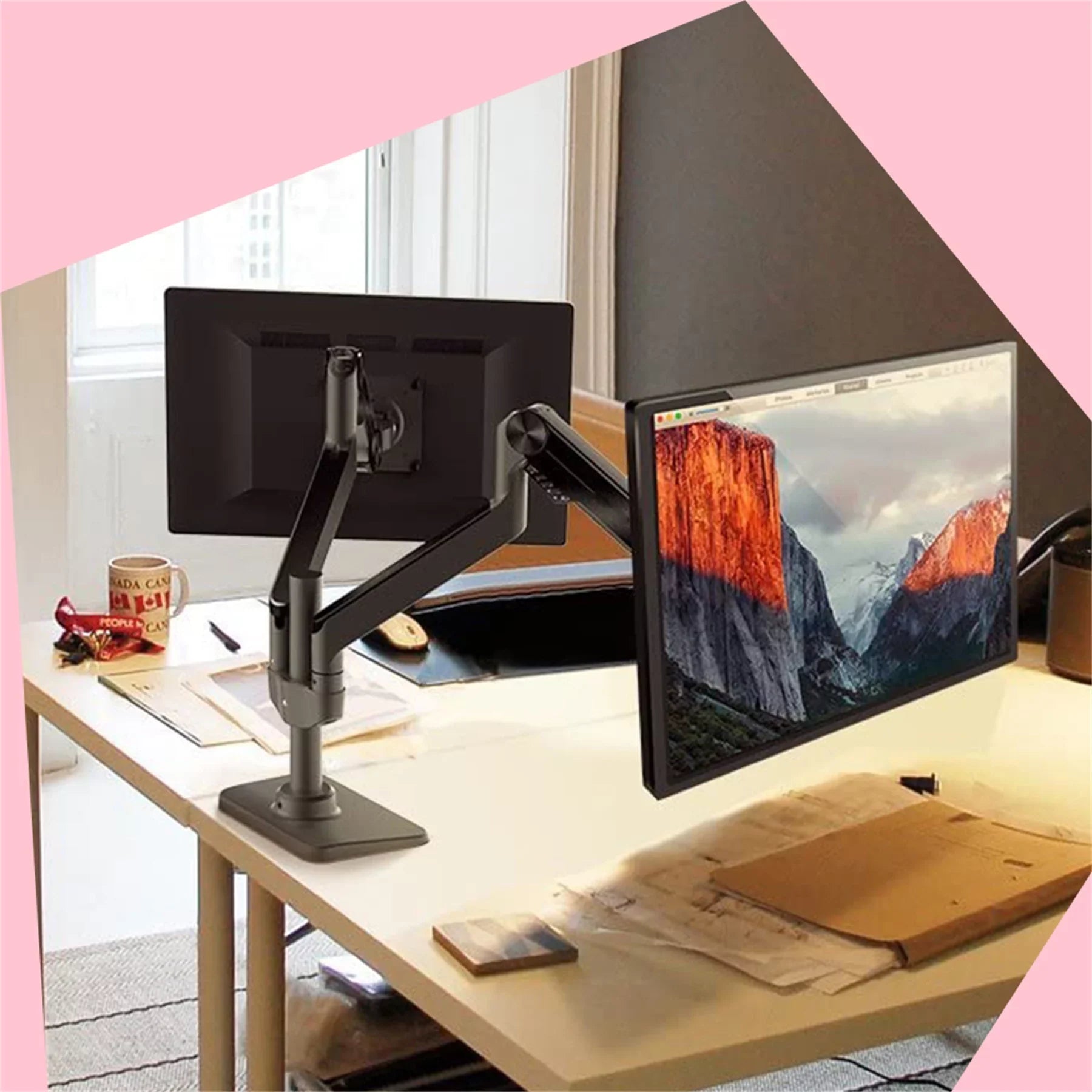 Premium Dual Monitor Sizetand