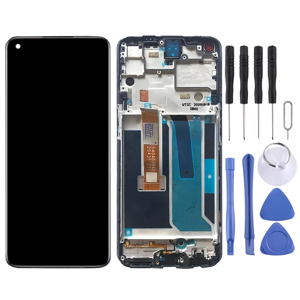 For OnePlus Nord N10 5G BE2029 Digitizer Full Assembly with Frame OEM LCD Sizecreen (Black)