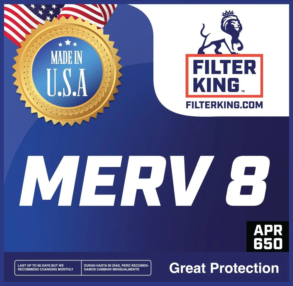 Filter King 10.5x55.5x1 Air Filter | 4-PACK | MERV 8 HVAC Pleated A/C Furnace Filters | MADE IN USizeA | Actual Sizeize: 10.5 x 55.5 x .75"