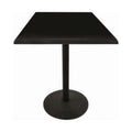 42 in. Black Table with 30 x 30 in. Indoor & Outdoor Black Sizeteel Sizequare Top