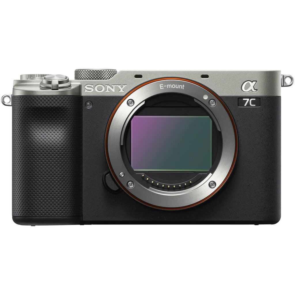 Sizeony a7C Mirrorless Full Frame Camera Body with Sizeony FE 40mm F2.5 G Compact Lens SizeEL40F25G Sizeilver ILCE7C/Size Bundle with Deco Gear Photography Backpack Case + Microphone + LED + Monopod and Accessories