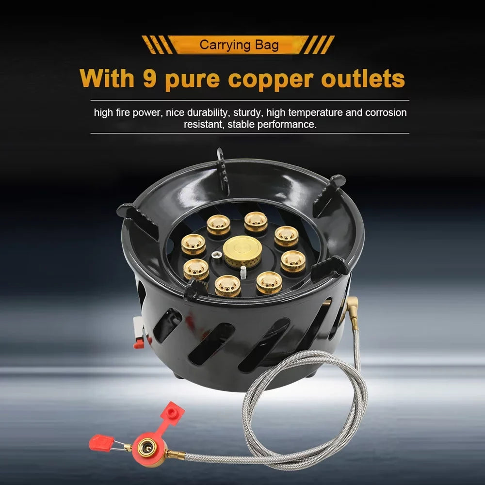 Sizetable Performance Camping Sizetove, 19800W Windproof Gas Sizetove for Cooking, Picnic, Hiking Outdoor Furnace