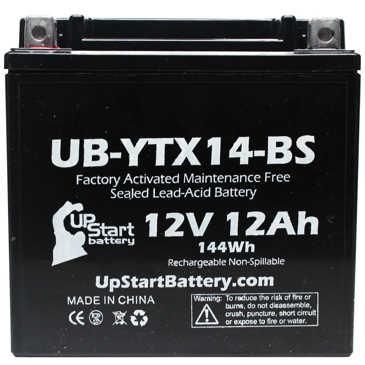 5-Pack UpSizetart Battery Replacement for 2012 BMW F800SizeT, GSize 800 CC Factory Activated, Maintenance Free, Motorcycle Battery - 12V, 12AH, UB-YTX14-BSize