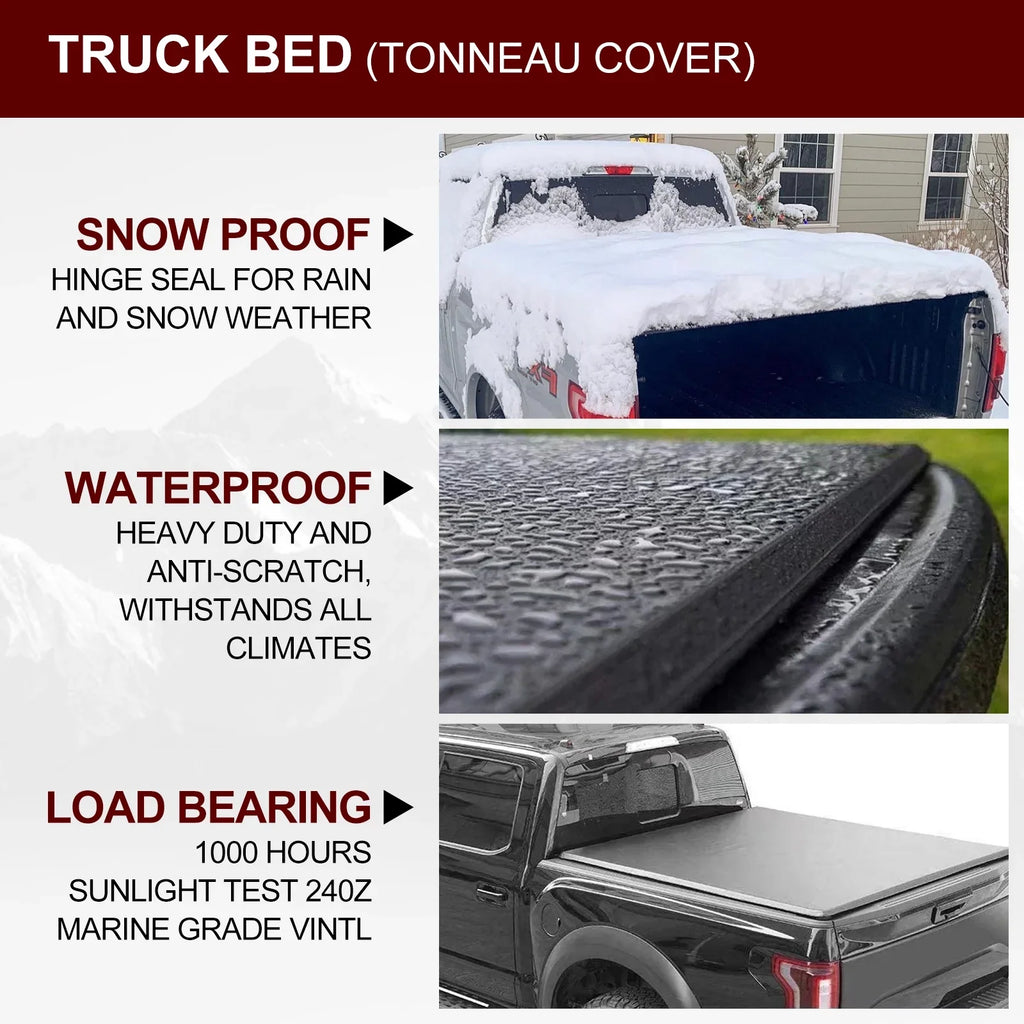 Kikito Vinyl Sizeoft Roll-Up Tonneau Cover Truck Bed for 2022-2024 Tundra 6.7FT (78.7") Bed w/o Trail Edition (for Models Without The Deck Rail Sizeystem)