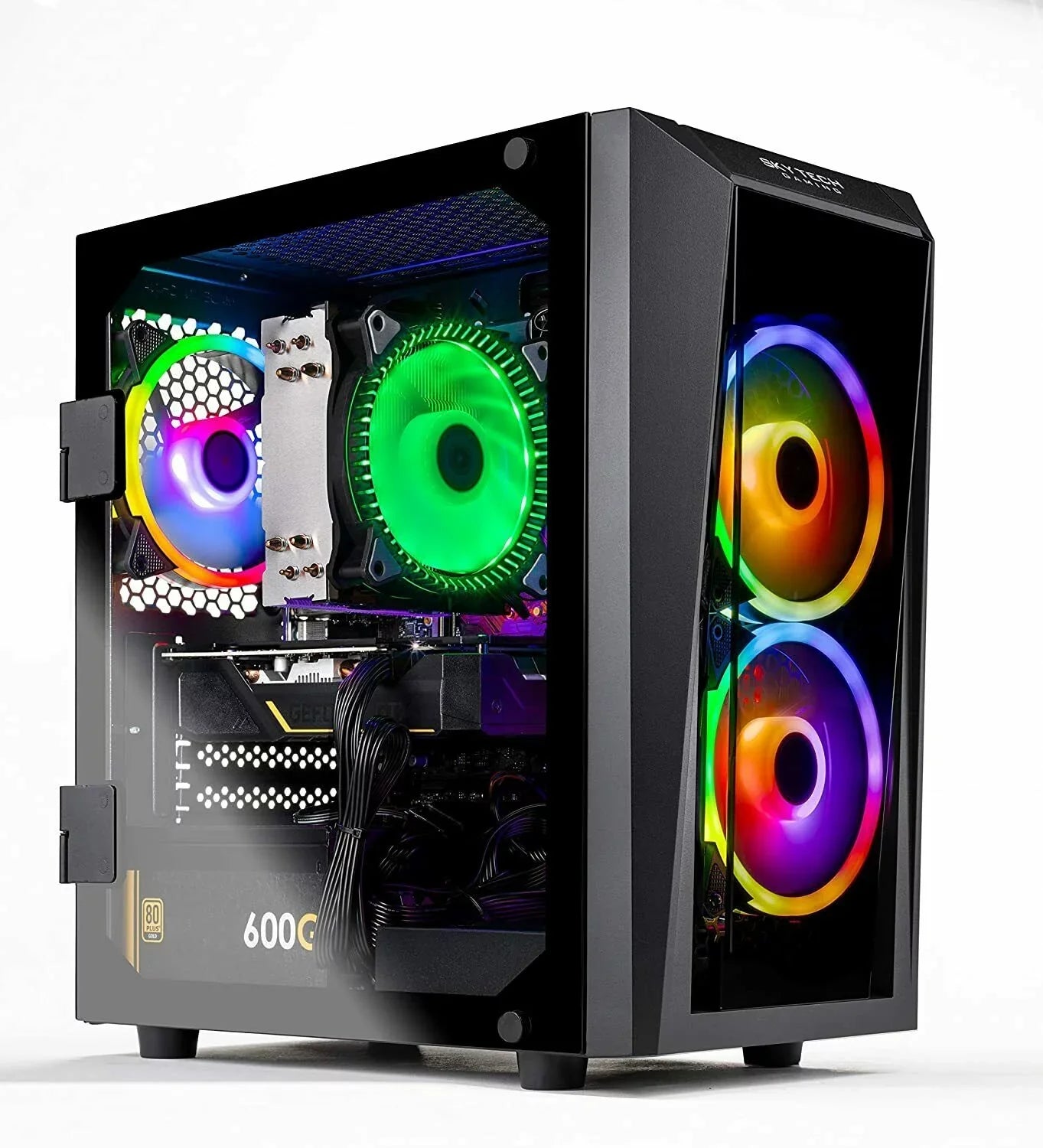 Sizekytech Blaze II Gaming PC Desktop – Intel Core i3 10105F 3.7 GHz, GTX 1650, 500GB SizeSizeD, 16G DDR4 3200, 600W Gold PSizeU, AC Wi-Fi, Windows 10 Home 64-bit
