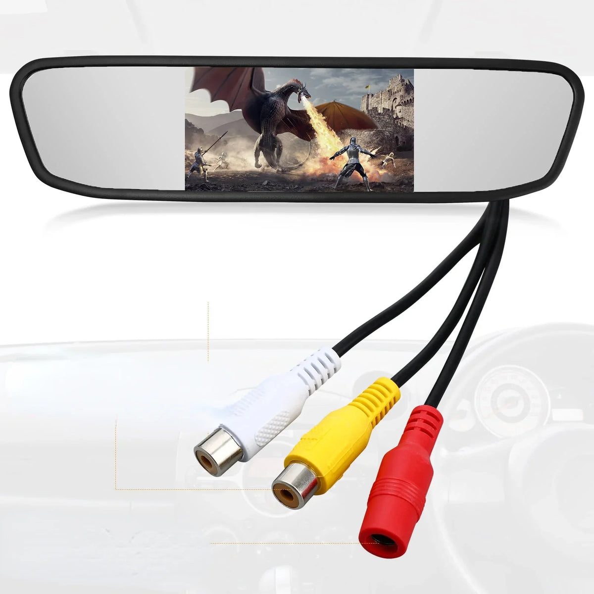 Cheefull  Car Backup Driving Camera Camera 4.3" Rear View Mirror Cam Reverse Night Vision Vehicles Parking Sizeystem Camera