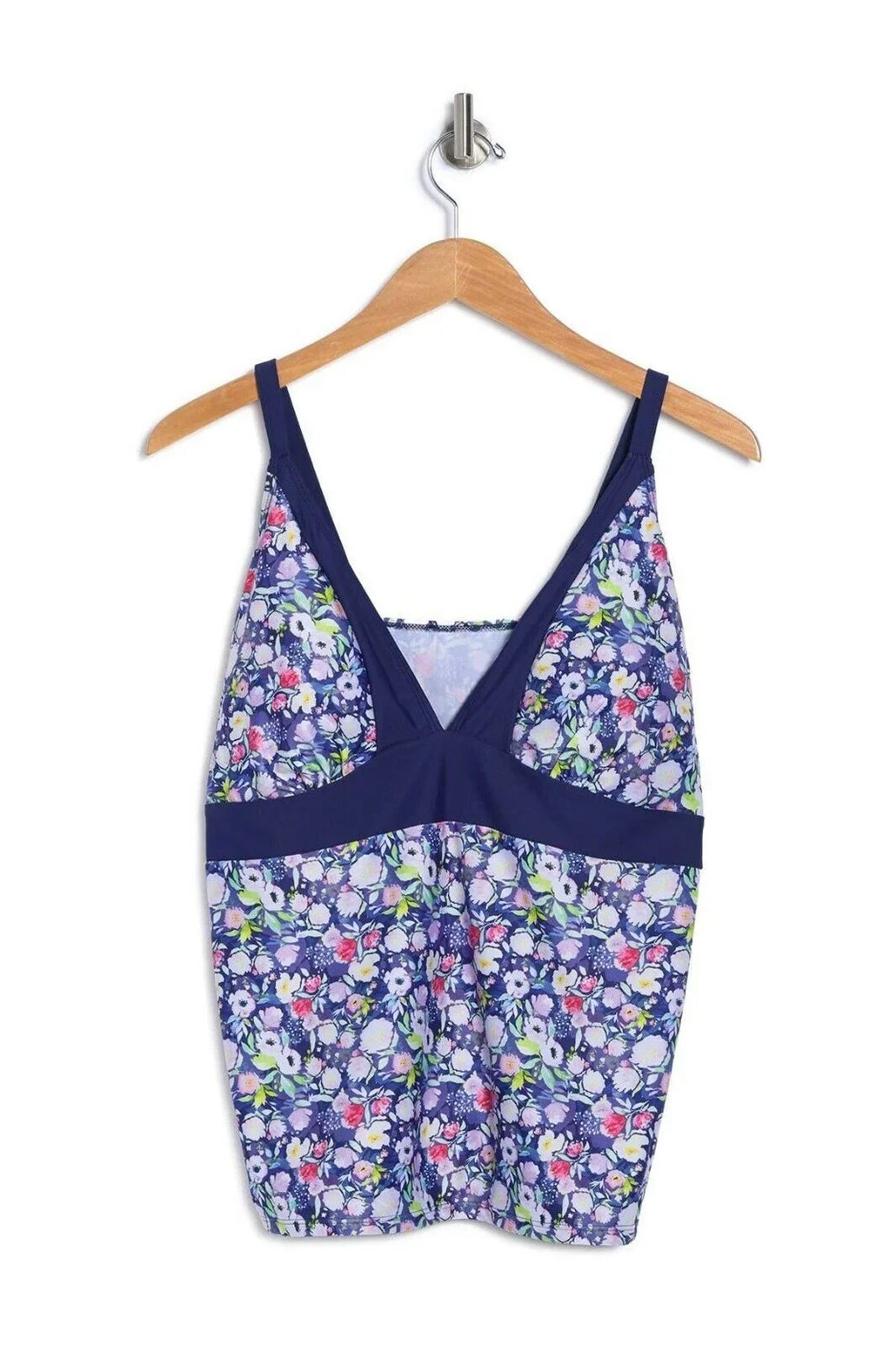 Nicole Miller Sizewimwear Tankini Top/Sizelit Sizekirt Bottom Women´s Sizeize L Floral Print Colorblock