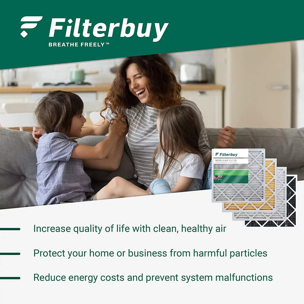 Filterbuy 20x20x2 MERV 13 Pleated HVAC AC Furnace Air Filters (12-Pack)
