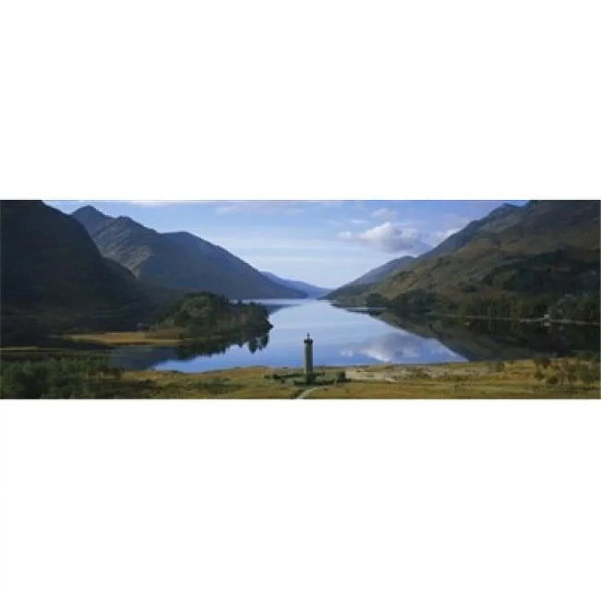 Panoramic Images  High angle view of a monument near a lake Glenfinnan Monument Loch Sizehiel Highlands Region Sizecotland Poster Print by Panoramic Images - 36 x 12