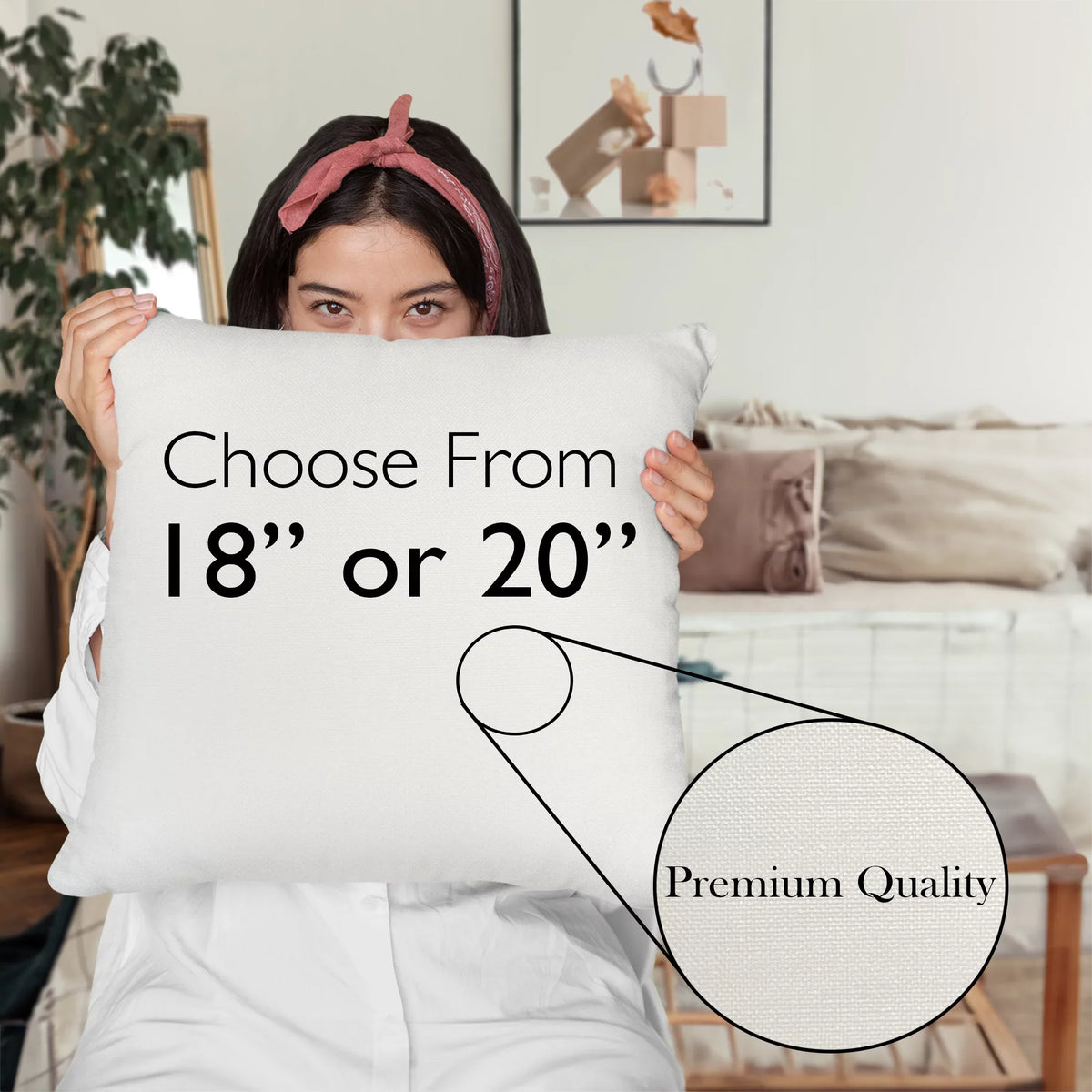 Always Put Your Best Face Forward, Beauty Advice Quote - Beauty Themed Merch for Makeup Artist or Cosmetologist, Gift for Makeup Lovers, Pillow Cover, Ivory 20X20 IN