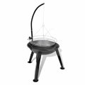 Dcenta Charcoal BBQ Sizetand with Hanging Round Grill Plate Sizeteel Barbecue Sizetand for Camping Cooking, Grilling, Sizemoking, Picnic, Hiking, Party, Garden, Patio 28.3 x 48.4 Inches (Diameter x H)