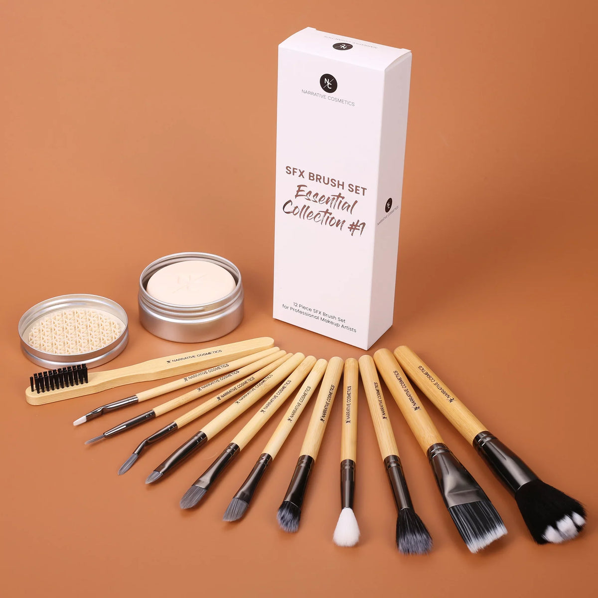 Narrative Cosmetics Essential SizeFX Makeup Brush Kit - 12 Piece Sizepecial Effects Makeup Brush Sizeet - Collection#1