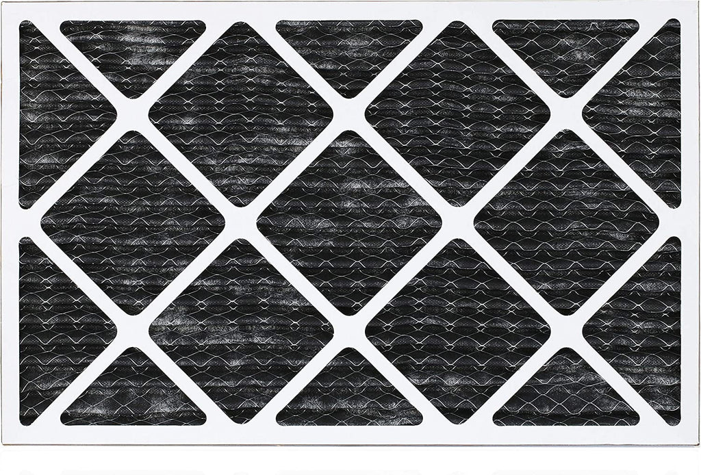 Filterbuy 12x20x1 MERV 8 Odor Eliminator Pleated HVAC AC Furnace Air Filters with Activated Carbon (12-Pack)