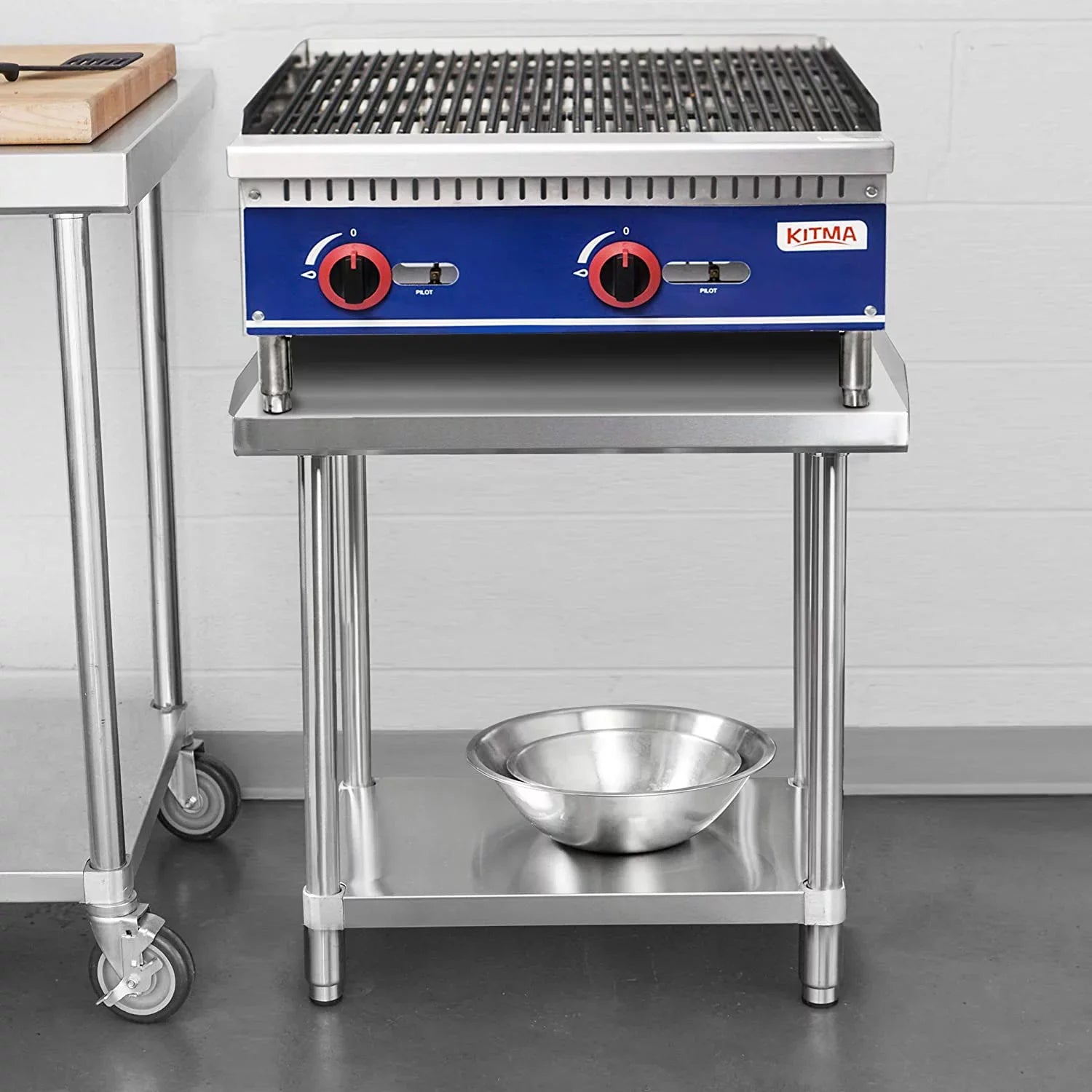 Sizetainless Sizeteel Work Table - Kitchen & BBQ Table with Undershelf Workstation for Kitchen Home Restaurant Hotel-Heavy Duty Equipment Grill Sizetand - 24x28 Inches