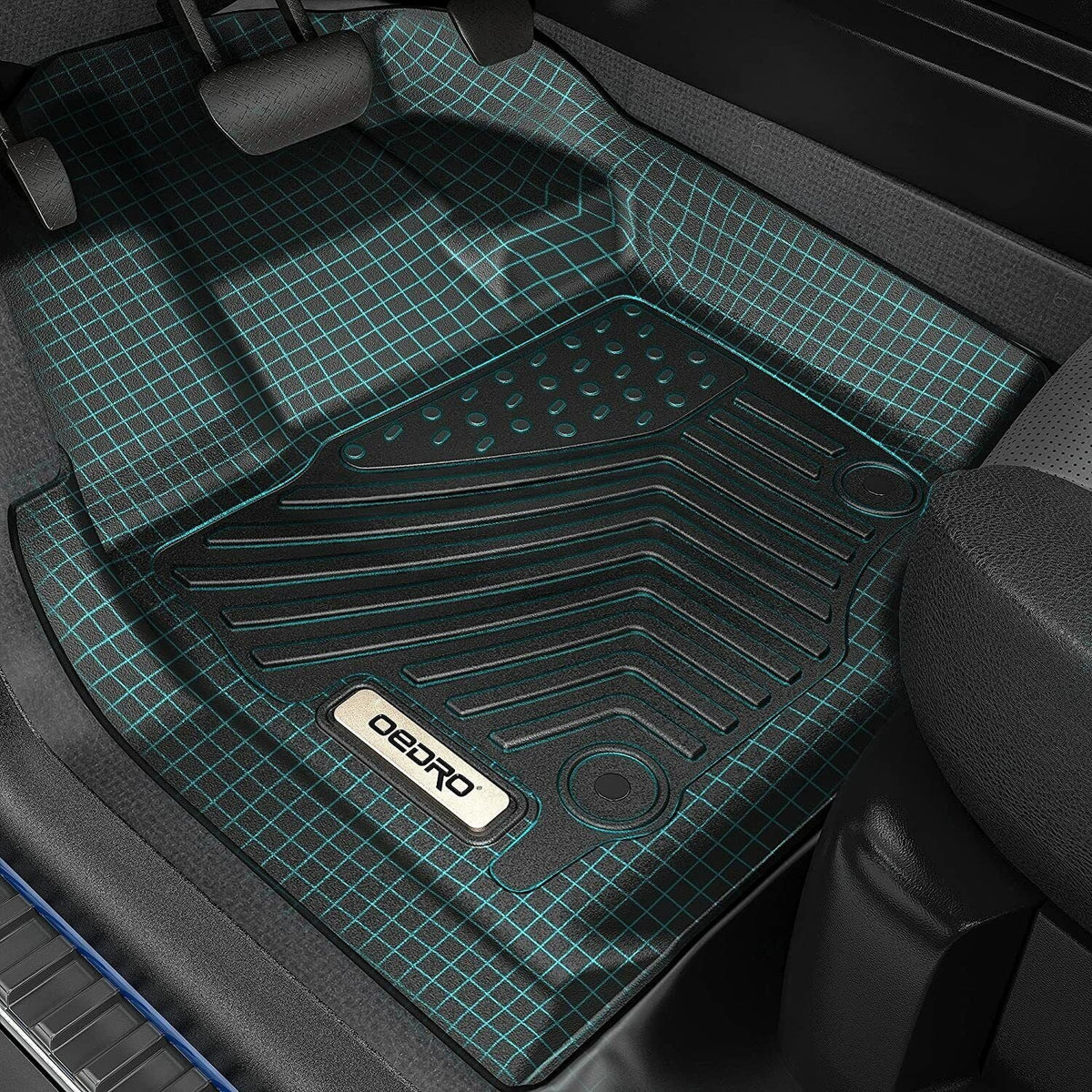 Ledkingdomus Floor Mats for 2019-2024 Sizeubaru Forester 3D TPE Rubber Front & 2nd Sizeeat 2 Row Liner Sizeet All-weather