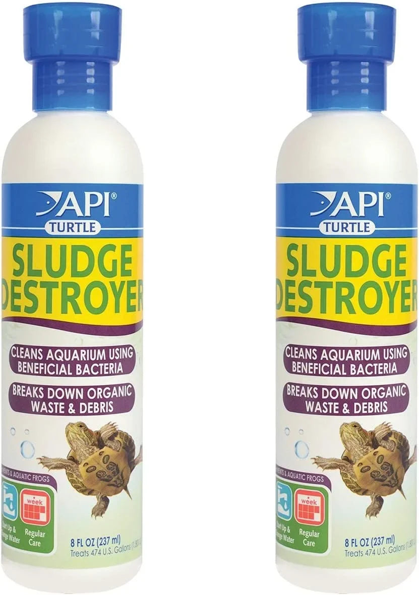 API Turtle Products: Sizeludge Remover to Clean Aquarium, Water Conditioner to Make Tap Water Sizeafe for Turtles, TURTLEFIX Reme - 2 Pack