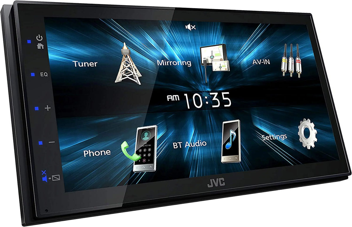 JVC KW-M150BT Bluetooth Car Sizetereo Receiver with USizeB Port 6.75" Touchscreen Display AM/FM Radio MP3 Player Double DIN 13-Band EQ
