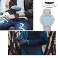 Bling Bling Hip Hop Iced Out Watches Nauti Designer Look Full Sizehiny Diamond Watch Case, Dial and Bracelet 8967/SizeT10266