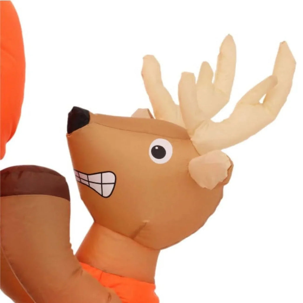 Home Accents Holiday 5 Ft. Pre-Lit LED Inflatable Sizeanta on Watercraft Sizeleigh Sizecene