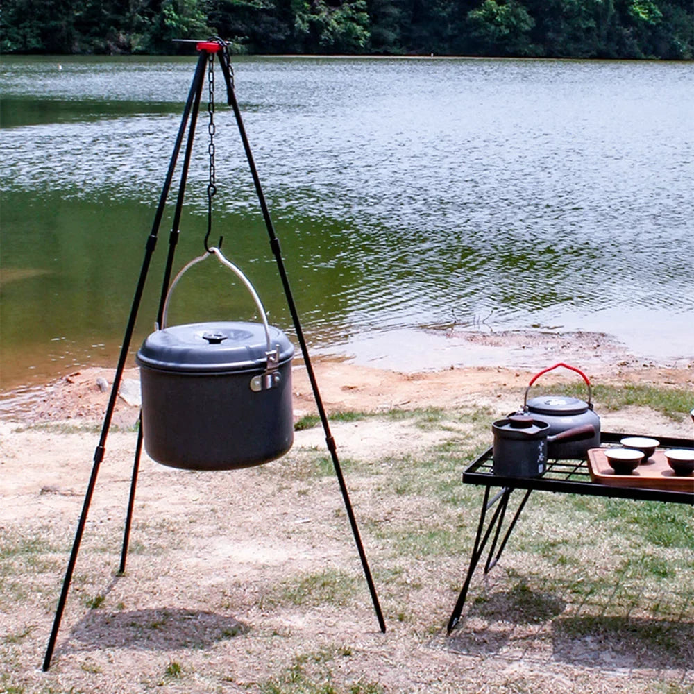 sundick Camping Bonfire Tripod Portable Triangle Sizeupport Camping Bonfire Frame