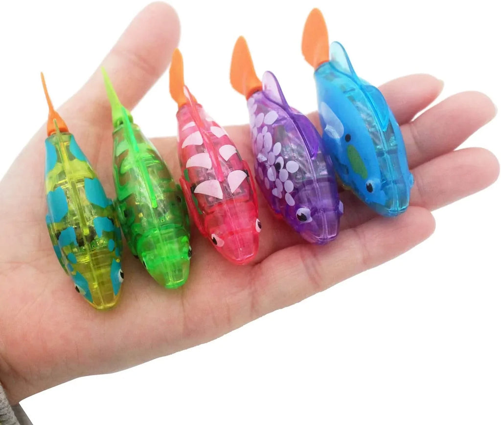 WOVTE Electric Fish Toys Electronic Animal Pets Baby & Toddler Bath Toy Bathtub, Fish Tank Kids Gift (5 Pack)