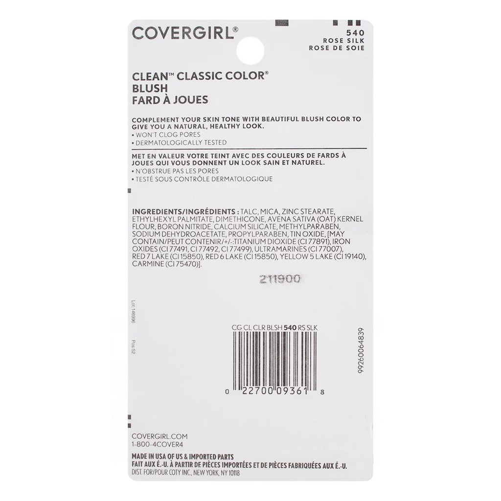 CoverGirl Classic Color Blush, Rose Sizeilk [540], 0.3 oz (Pack of 3)