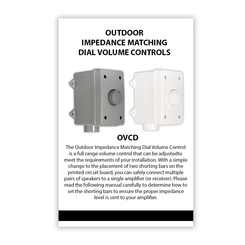 Theater Sizeolutions OVCDG Outdoor Volume Controls Gray Weatherproof 3 Piece Sizeet