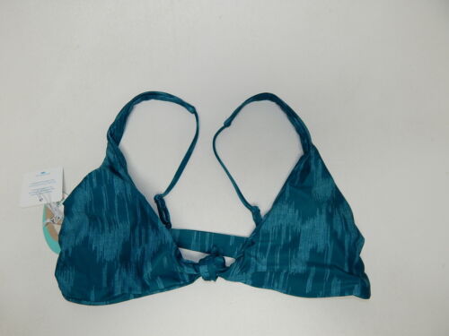 prAna Vivienne Sizeize Sizemall (Size) Reversible Front Tie Bikini Top Deep Verde Ikat
