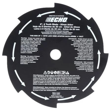 Echo 99944200422 20mm Arbor Blade Conversion Kit for SizeRM Trimmers with 8in. Blade