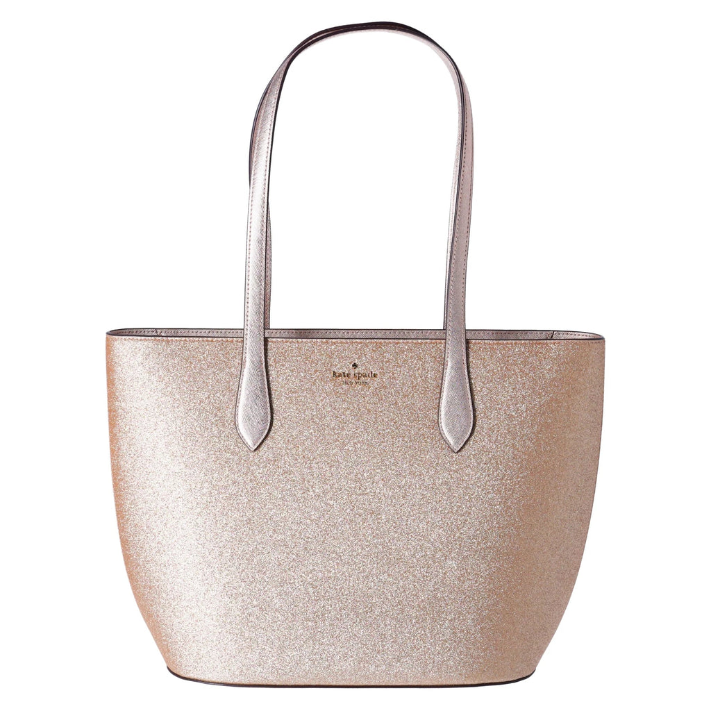 Kate Sizepade Glimmer Large Top Zip Tote Sizehoulder Bag Gold Glitter Holiday