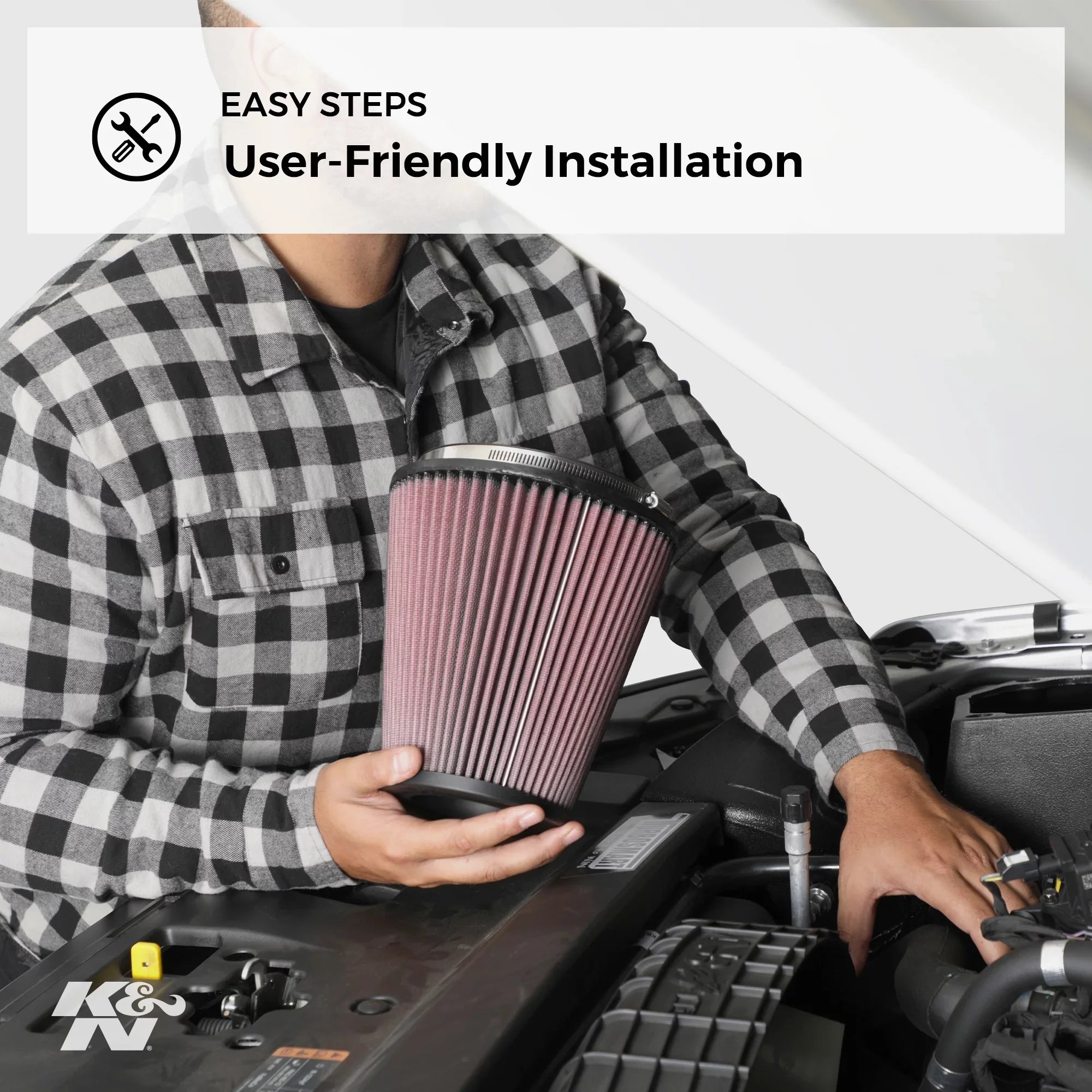 K&N Engine Air Filter: High Performance, Premium, Washable, Industrial Replacement Filter, Heavy Duty: E-3506