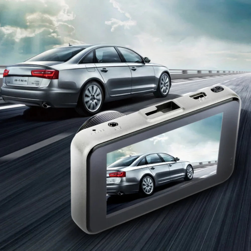 Driving recorder dual recording 3 inch HD 1080P night vision rear view car video recorder DVR