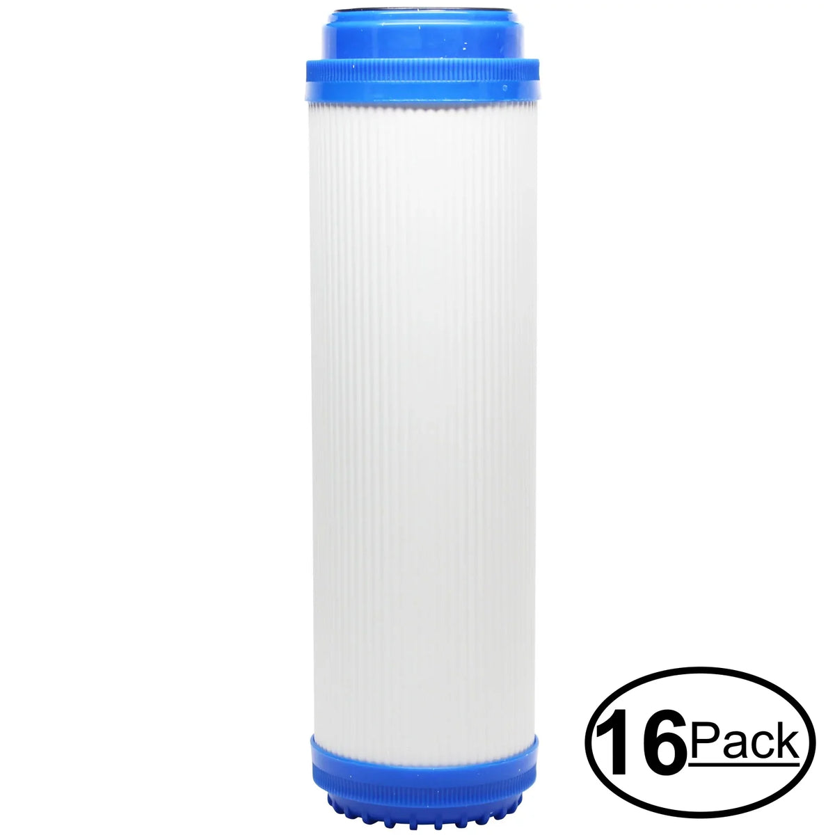 16-Pack Replacement for iSizepring RCC7P Granular Activated Carbon Filter - Universal 10-inch Cartridge for iSizepring 123Filter 5-stage 75GPD Reverse Osmosis Filter - Denali Pure Brand