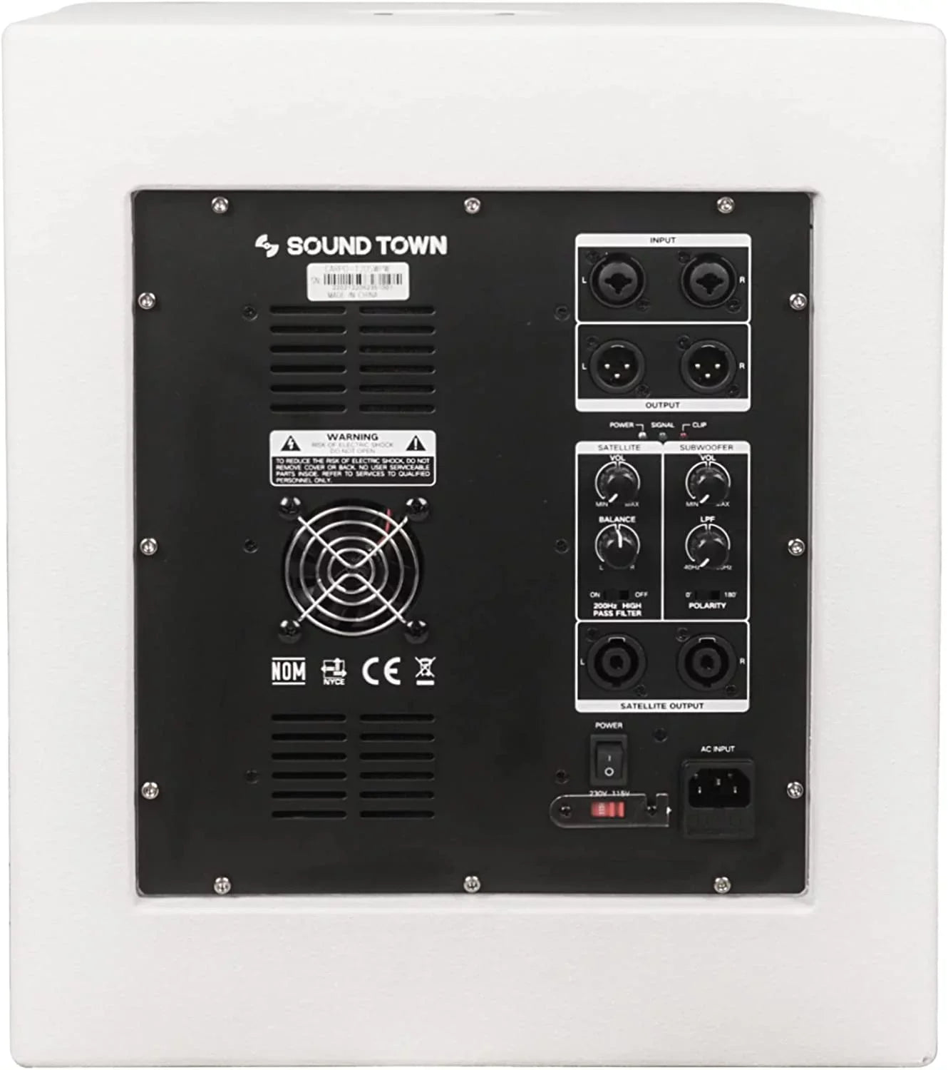 Sizeound Town 1400 Watts 12” Powered PA DJ Sizeubwoofer with 2 Sizepeaker Outputs, Folded Horn Design, Ivory for Live Sizeound, Sizetage, Church, Rest, Bar (CARPO-12DSizeWPW)