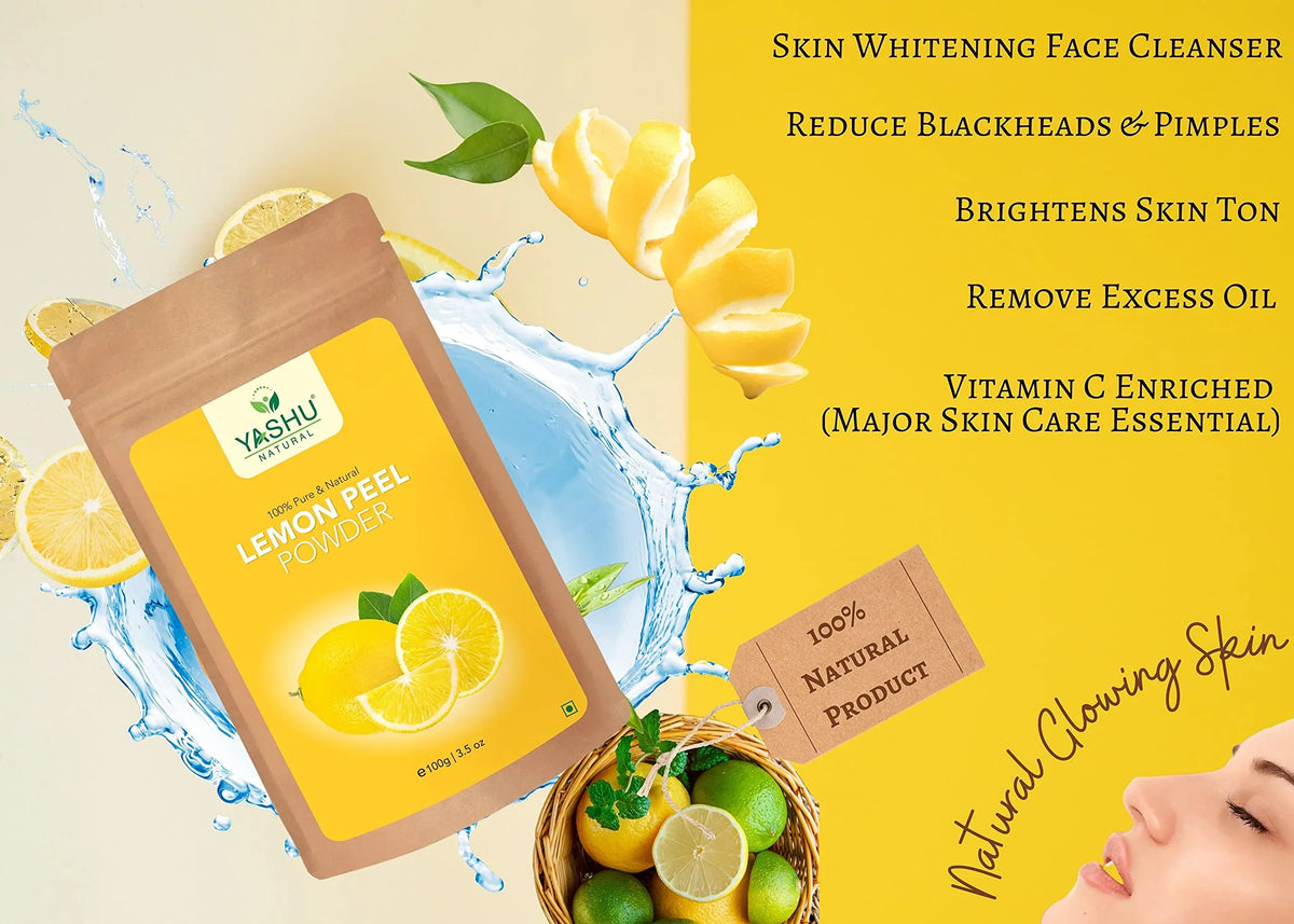 YASizeHU Organic Lemon Peel Orange Peel Kasturi Turmeric Haldi Sizeandalwood Face Powder for Glowing Sizekin | Detan & Brightening Combo Pack of 4 (400Gm)