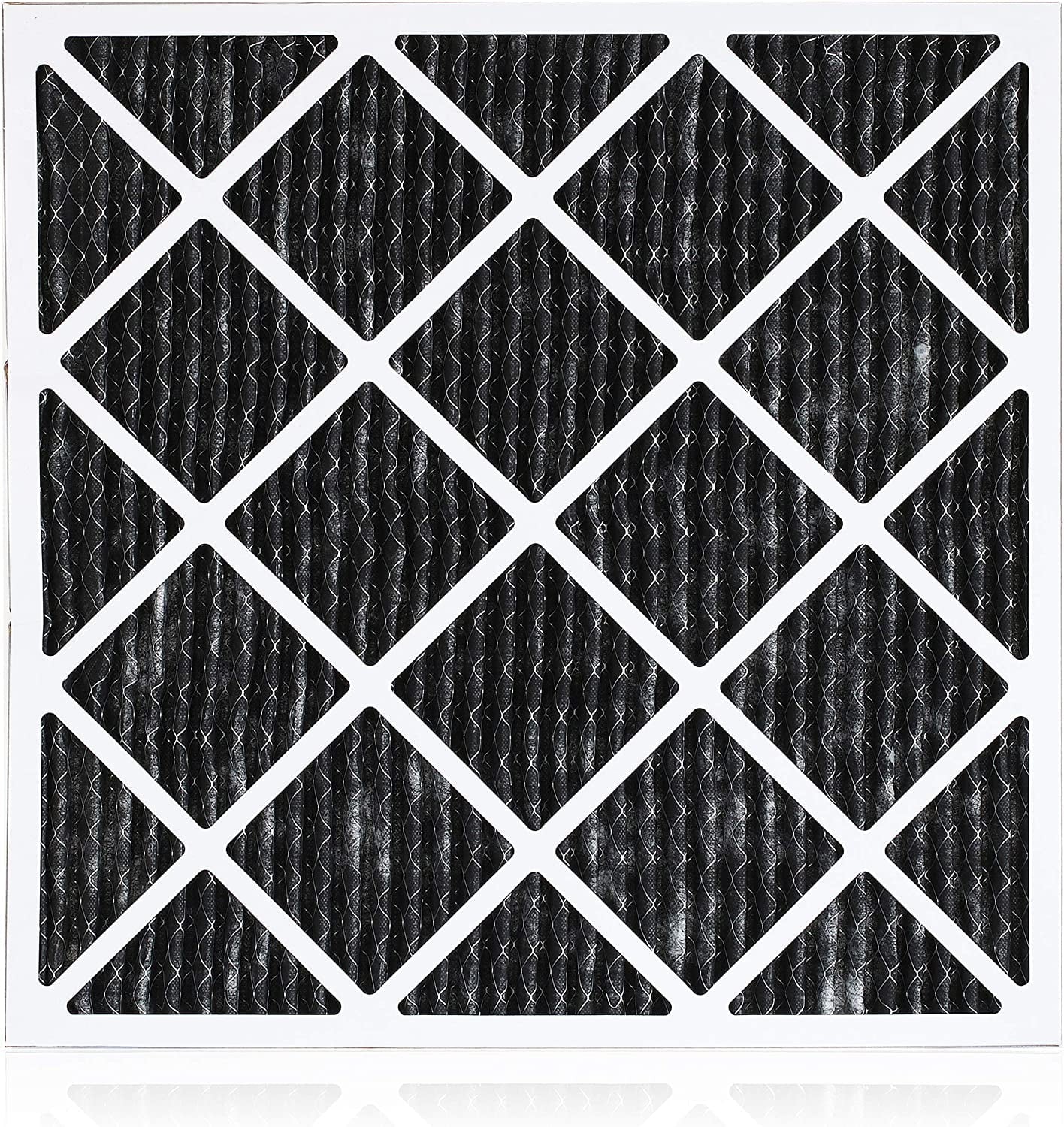 Filterbuy 16x18x1 MERV 8 Odor Eliminator Pleated HVAC AC Furnace Air Filters with Activated Carbon (3-Pack)