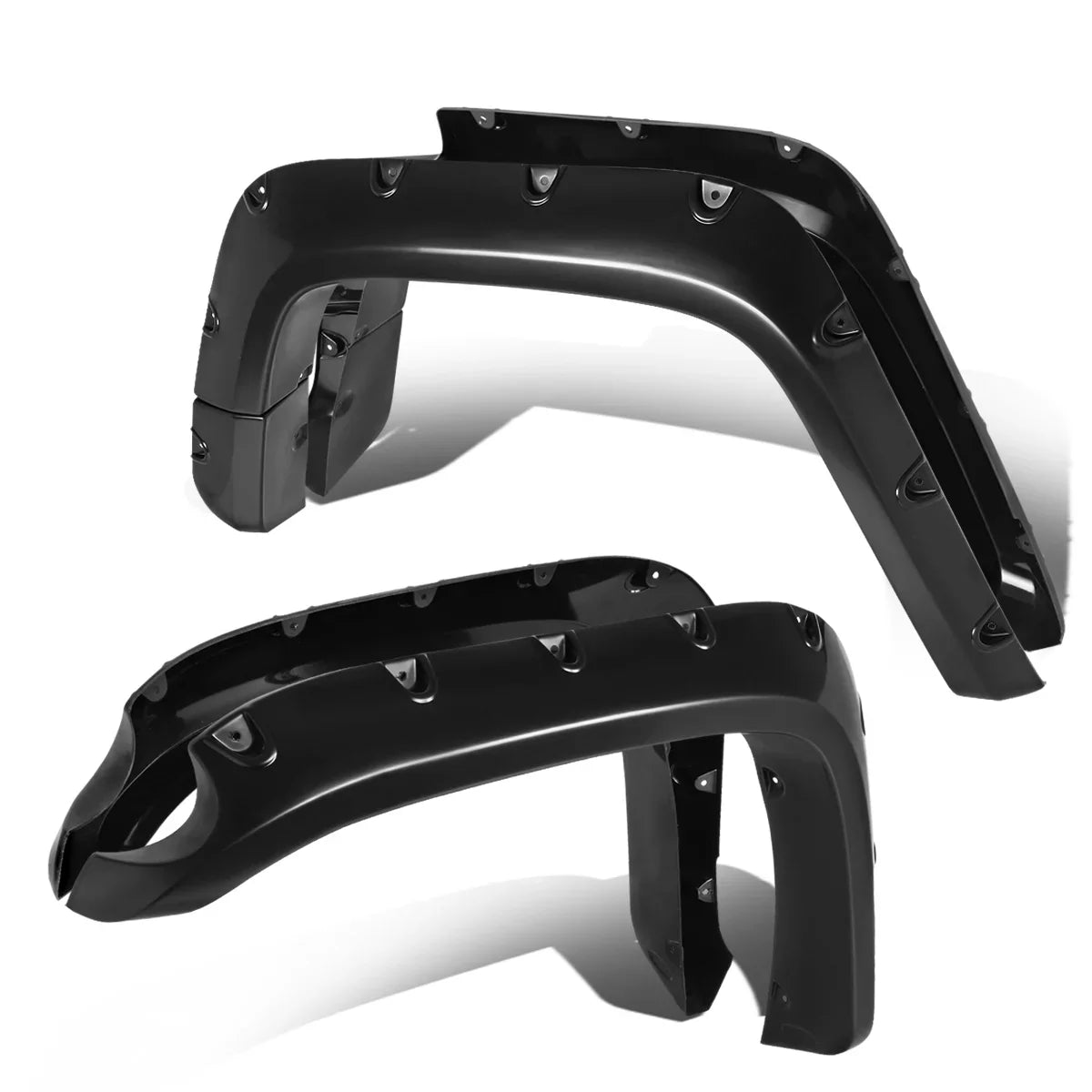 Fender Flares For 2007-2014 FJ Cruiser Pocket Riveted Sizetyle (Glossy Bump Texture) - 4 Pieces