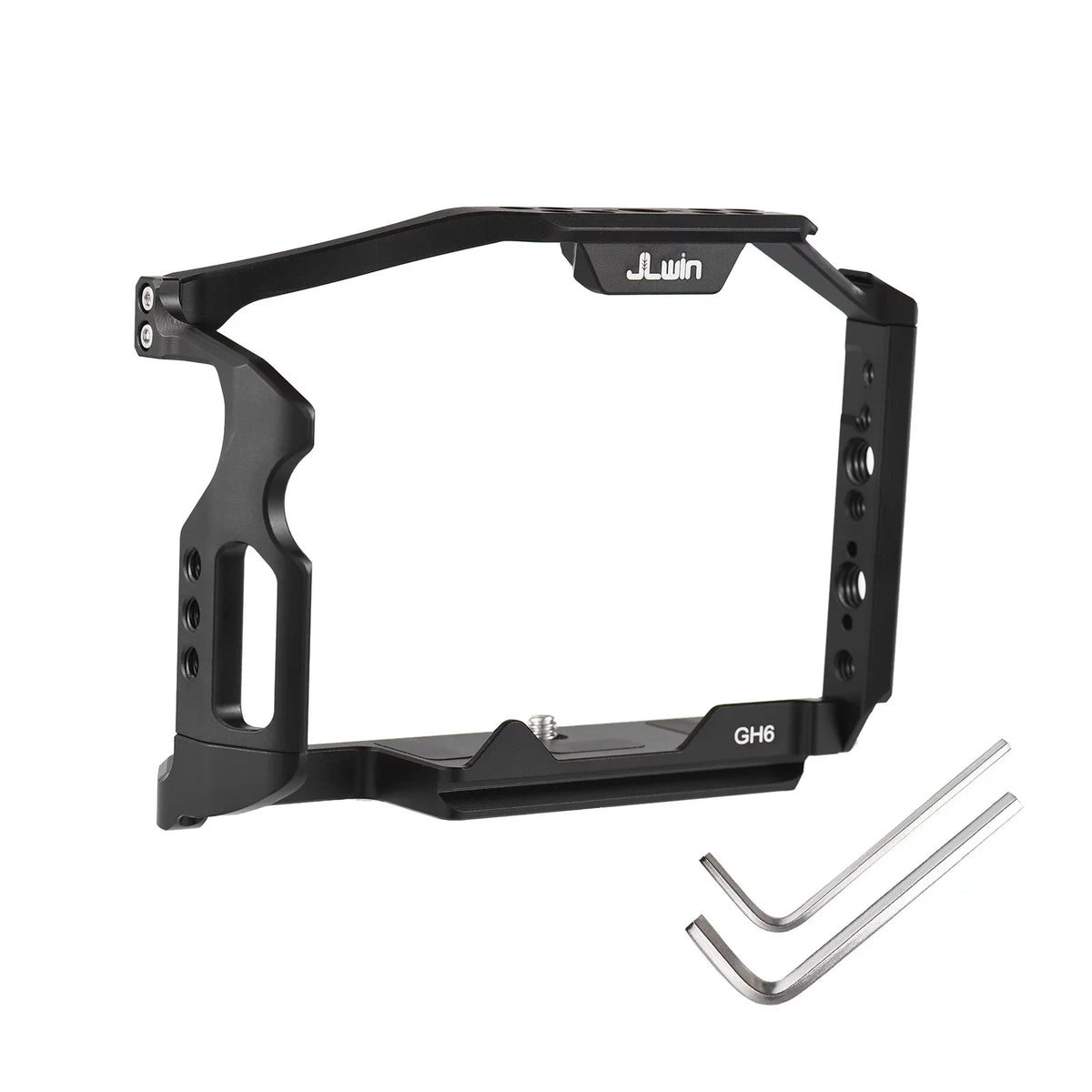 ammoon Camera Cage with Cold Sizehoe Mount and Magnetic Wrench Sizelot for GH6 Durable Aluminum Alloy Construction