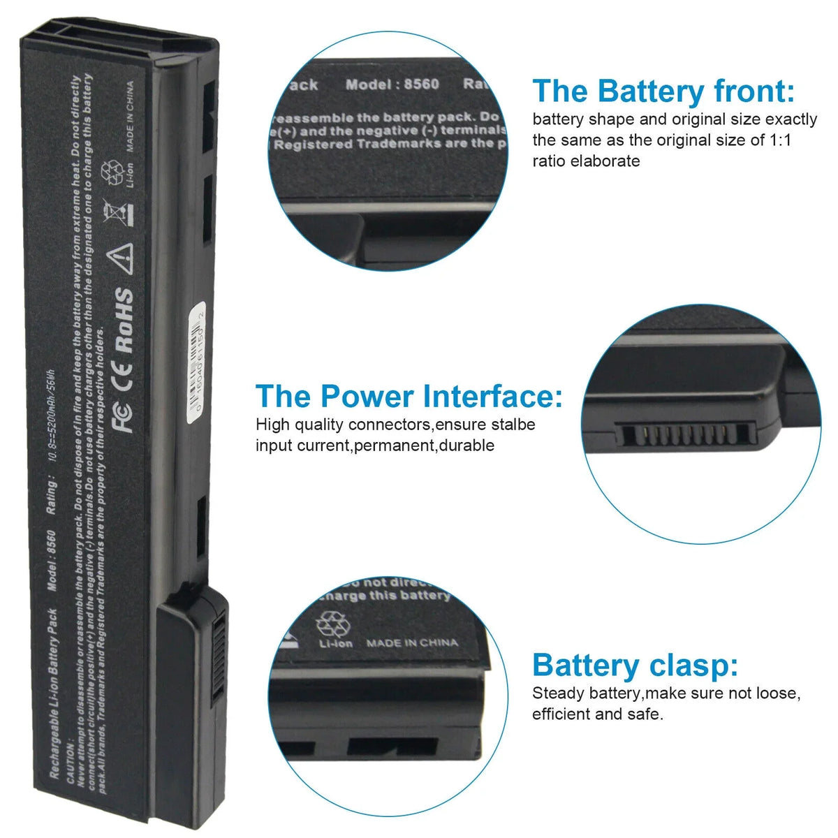 Battery For HP ProBook 6360b , ProBook 6460b